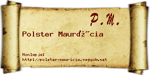 Polster Maurícia névjegykártya